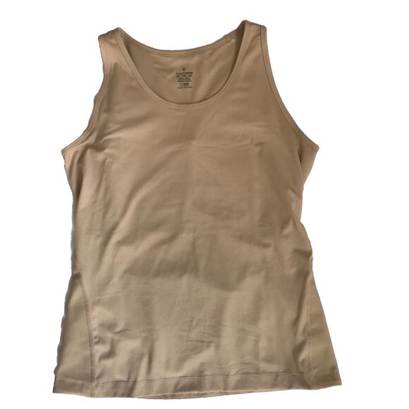 TOMMIE COPPER Tank Womens 2XL XXL Nude Beige Lower Back Support Tank Top NWOT - Picture 3 of 12